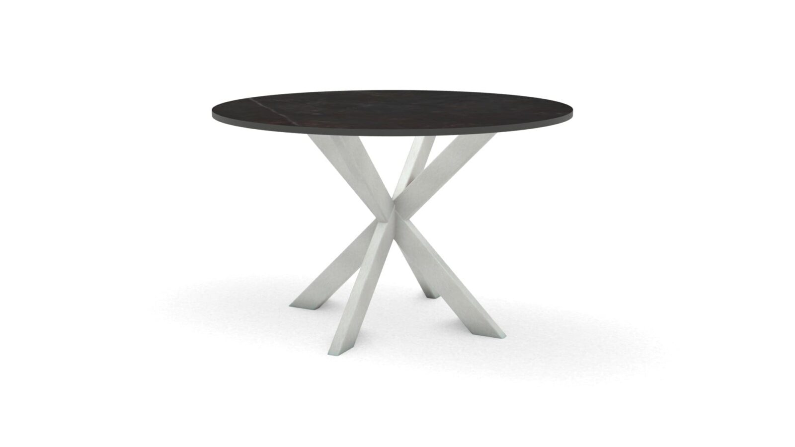Ronde keramieken tafel Riga 80x40 RVS - Afbeelding 1