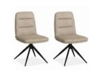 Eetkamerstoel Giza -Stof- sand (nog 2 showroommodellen op=op) - Afbeelding 2