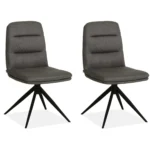 Eetkamerstoel Giza -Stof- antraciet (nog 2 showroommodellen) - Afbeelding 2