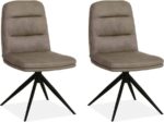Eetkamerstoel Giza -Stof- taupe (nog 2 showroommodellen op=op) - Afbeelding 3