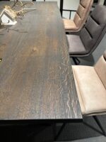 Rechthoekige eikenhouten tafel Sydney staal 2110x1000-1040x760mm - Afbeelding 2