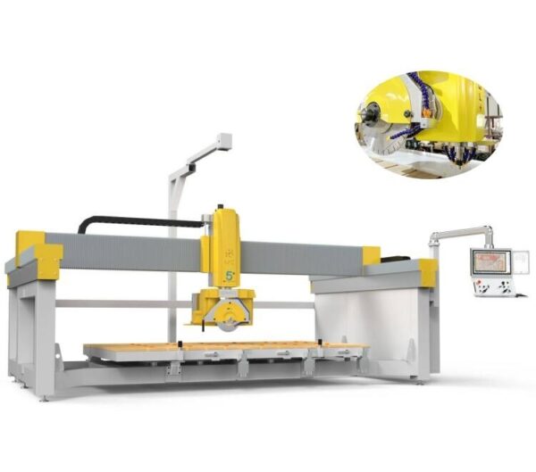 Overzicht OMC Titan 5 assige brugzaagmachine